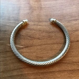 100% Authentic David Yurman 925 18K Pearl Bangle